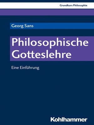 cover image of Philosophische Gotteslehre